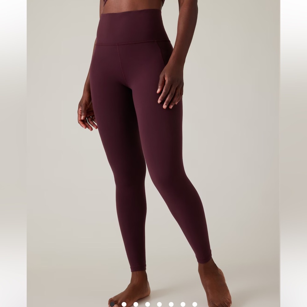 Athleta Women’s Spiced Cabernet Maroon Salutation‎ Stash High Rise Legging Sz XS